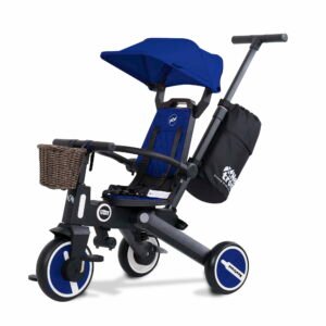 Newtronx Trixplorer foldable toddler tricycle, Magnetic Blue