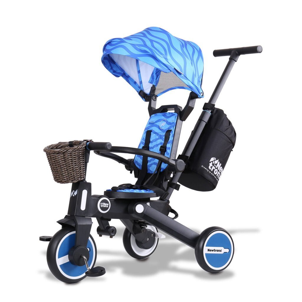 Newtronx Adventure Pro foldable toddler tricycle, Waves edition