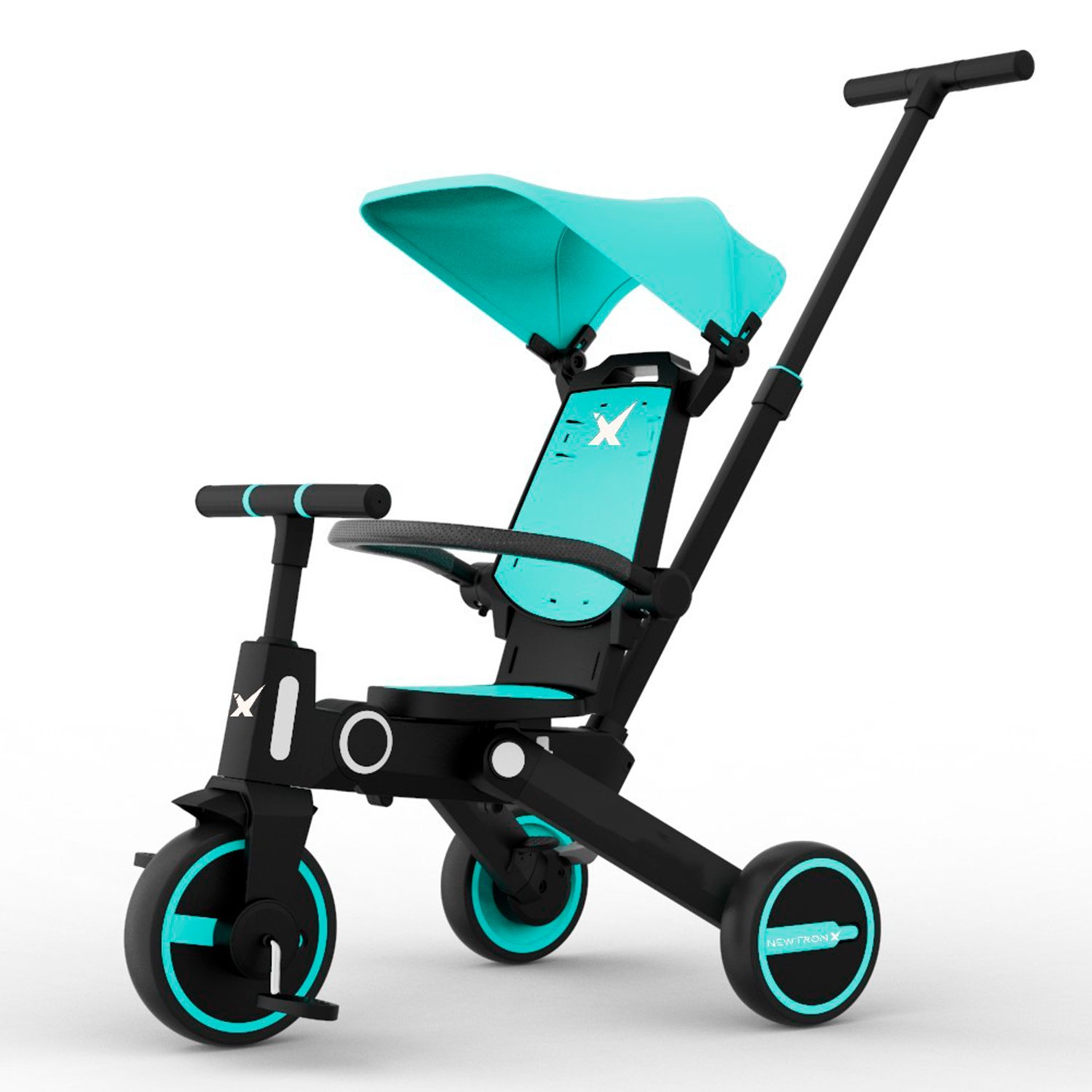 Newtronx Trixplorer foldable toddler tricycle, Sky Blue